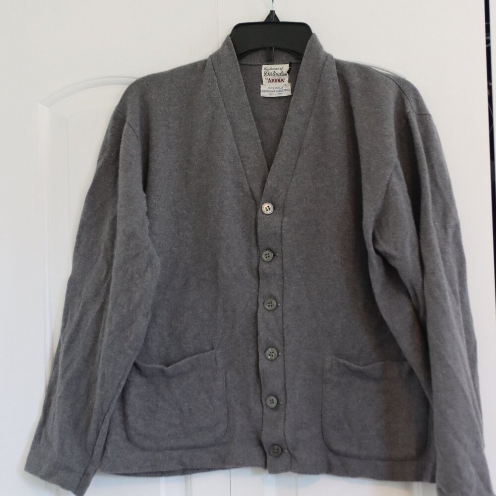 Vintage Virgin Australian Lambs Wool Knitwear of Distinction By Arena Cardigan M